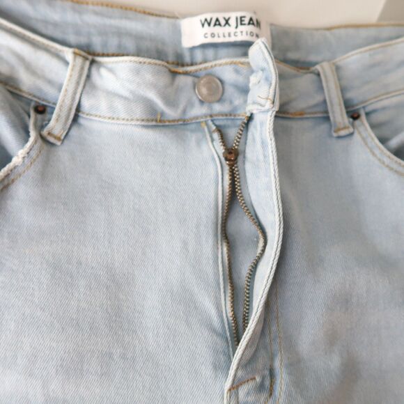 Wax Jean Shorts Size 2X Womens Light Blue Distressed Denim Mom Jeans Ripped Jean - Picture 4 of 6